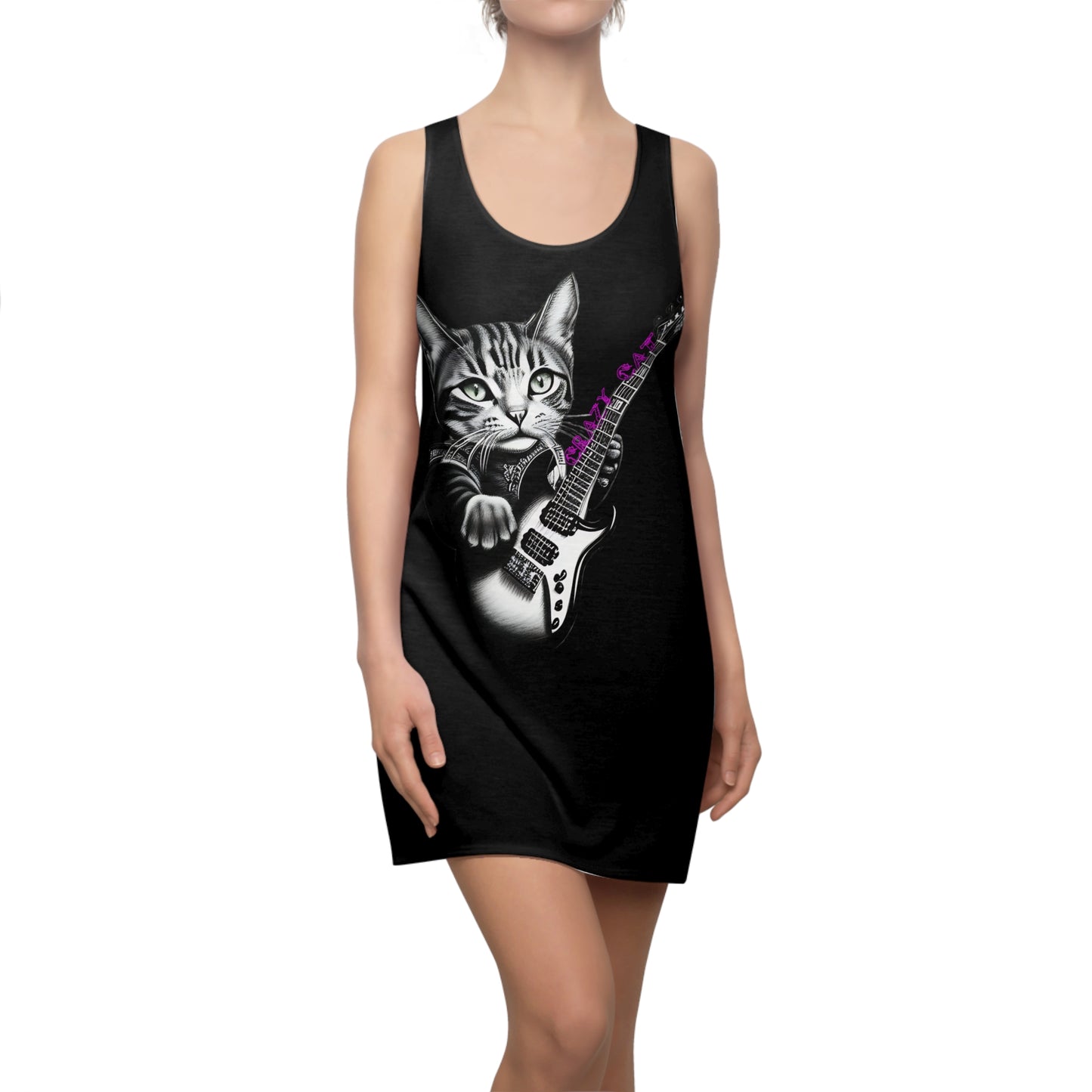 CRAZY CAT  Racerback top