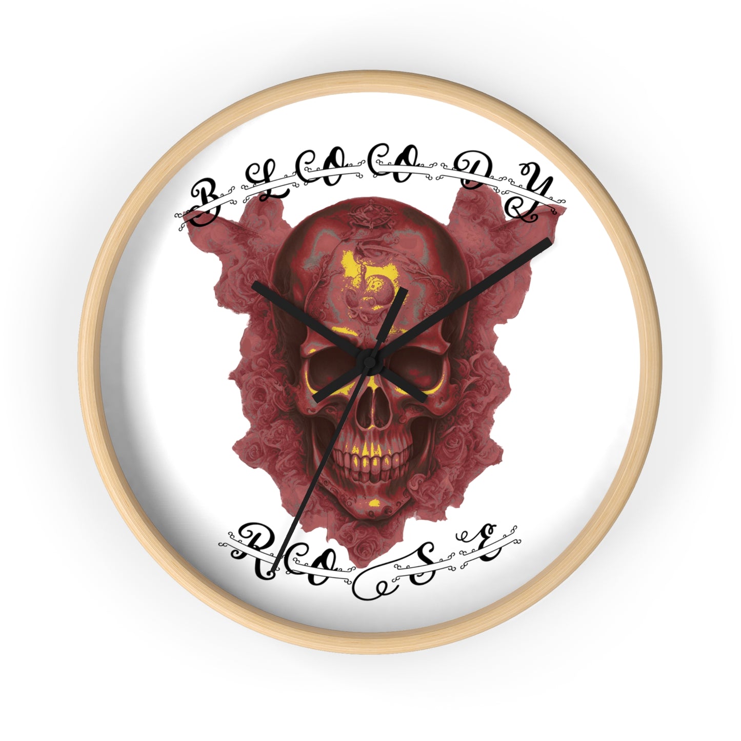 Bloody Rose Wall Clock