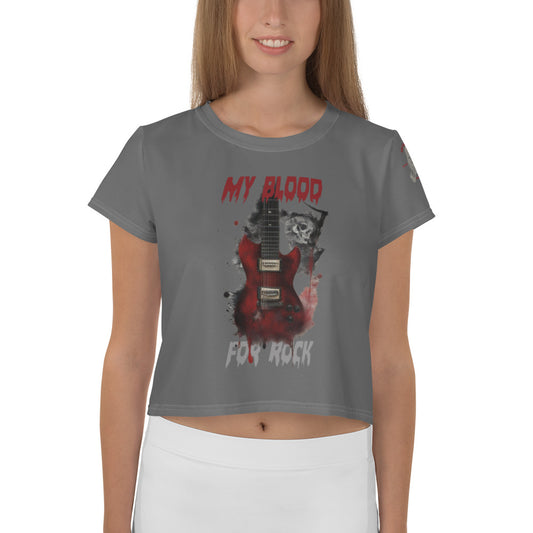 My Blood for Rock Crop-Top Bauchfrei