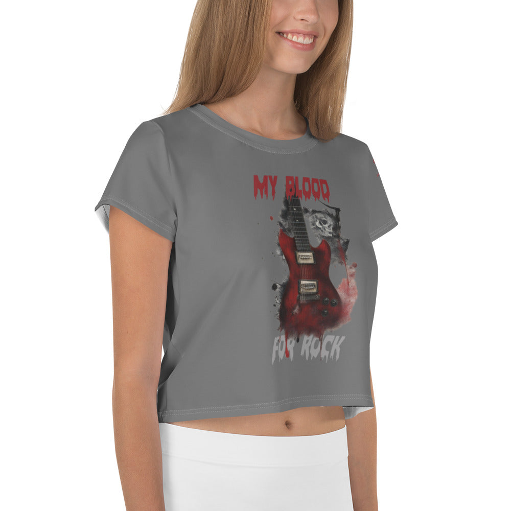 My Blood for Rock Crop-Top Bauchfrei