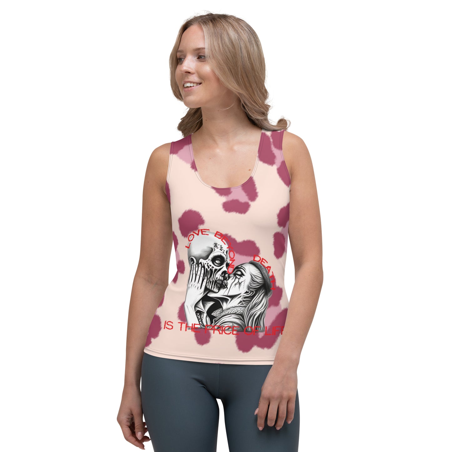 Love beyond Death rosa Muster Tank-top